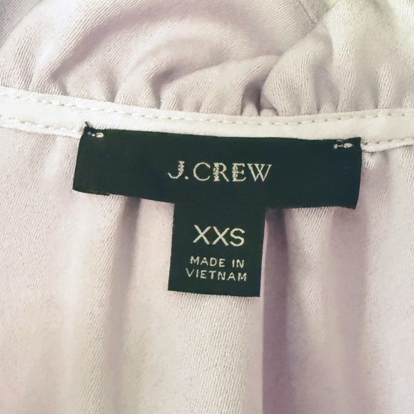 J. Crew Ruffle-neck Top in Lavender 365 Crepe Style #AW095 XXS - Picture 7 of 13